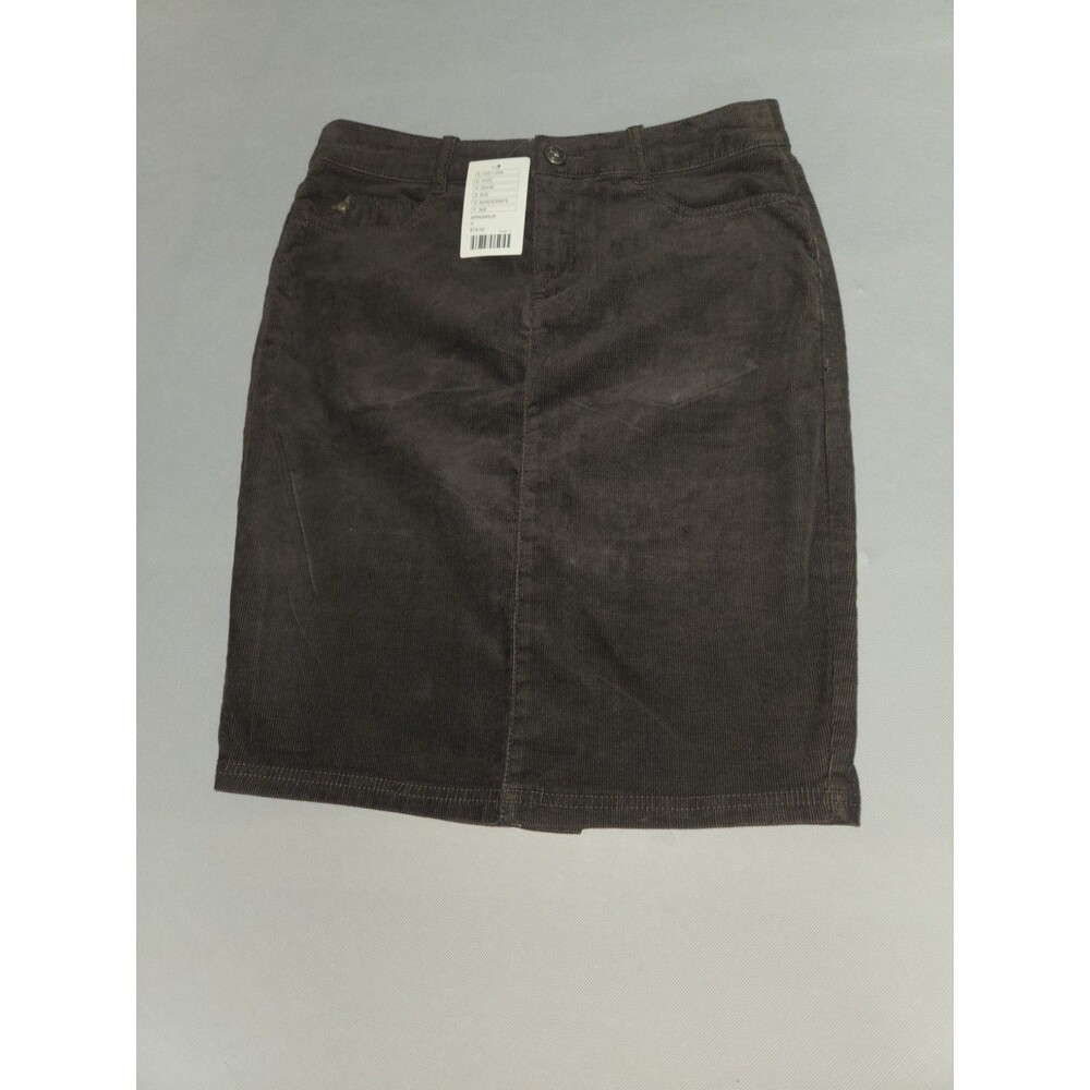 NWT Anthropologie Brown Corduroy Pencil Skirt Size 4 Straight Midi Mini Lined